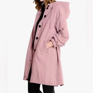 Pink Hooded Rain Jacket